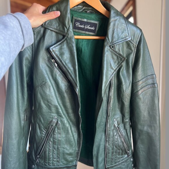 Unique Green Leather Jacket - Picture 1 of 6